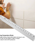 Heavy Duty Folding Carpenter Ruler Pair Offering Two Meter Straight Shooting Layout Measurements Lightweight Compact Abs Measure Stick for woodworkers, used for precise tiling.