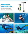 Dope Mini Scuba System With 0.5L Dual Cylinders And DOT Certified Pony Bottle for underwater work and recreation, featuring divers.