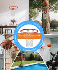 Heavy Duty Replacement Basketball Rim 18 Inch Solid Steel Pro Grade Hoop Rim For Wall Mount And Backboard Replacement with Double Spring Design options