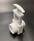 Fresh Water Gate Valve 1-1/2 Inch Spigot To Slip Connection PVC Drain Valve for RVs and Plumbing, white, corrosion resistant, easy install