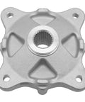 Top Shelf Rear Wheel Hub And Bearing Assembly For Polaris RZR Sportsman Ace Hawkeye Ranger ATV UTV Direct Bolt On, silver hub top view.