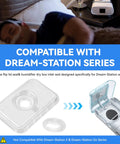 Replacement CPAP Gasket Kit for DreamStation 1 Flip Lid Seal and Humidifier Dry Box Inlet Seal, Silicone Gasket 1120613, Leak-Proof, Compatible With DreamStation Heated Humidifier by Philips Respironics, silicone seals shown