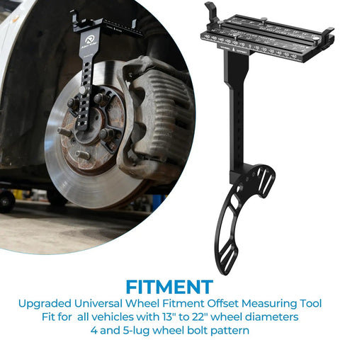 Premium Wheel Offset Fitment Tool For 13 To 22 Inch Rims With 4 And 5 Lug Patterns Dial In Your Dream Stance And Lock Down Perfect Fender Clearance Without Any Rubbing