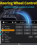 Steering wheel controls interface for Dope 7 Inch Wireless Double Din Car Stereo With Apple CarPlay And Android Auto, shown on screen
