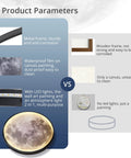 Product parameter comparison of Moon Wall Light 19.7 Inch Plug In Modern LED Wall Lamp 24W Black Sconce with moon design