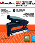 Pro Level Hard Core 2 In 1 Staple And Nailer Combo For Wood Upholstery And Furniture Repairs Fits T50 Staples And 5 8 Inch Brad Nails with ergonomic grip