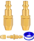 Solid Brass Pneumatic Fittings 2 Pack With Quarter Inch Barb And Quarter Inch NPT Ends For Quarter Inch ID Polyurethane Air Hose