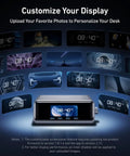 Customizable display screens on Prime 250W GaN USB C Charging Station with six ports, shown with 2.26 inch LCD.