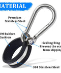 Real Deal 304 Stainless Steel Air Line Clamp Hanger Bracket Assembly 2 Pack Knockout Heavy Duty Cable Holder Built Tough With Rust Proof Shield For Big Rig Trucks, showing premium stainless steel with EPDM cushion.