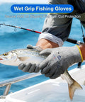 Cut Resistant Work Gloves ANSI A5 EN388 Level 4 Breathable PU Coated Grey Non Marking for fishing, gripping a fish