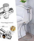Handheld Bidet Sprayer Kit For Toilet With 57 Inch Hose Adjustable Water Pressure Control Bathroom Jet Sprayer Attachment