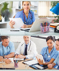 Two groups of medical professionals engaged in work using 12 Piece Funny Emergency Nurse Pens Bulk Retractable Writers With Killer Hospital Vibes Solid Steel Body And Touchscreen Stylus Tip Dope Gotta Have Accessory For Cna Rn Staff Nurse Week Appreciation Gifts.