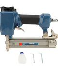 Trade Pro Pneumatic Brad Nailer - Rock Solid Cast Aluminum Build - compact design with trigger, nails, and accessories for trim work