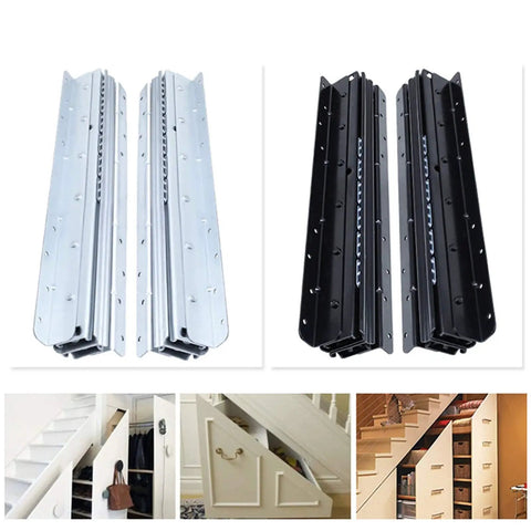 Beefy Heavy Duty Drawer Slides With Ball Bearings Full Extension Steel Guides For 130 Kg Load Pull Out Shelves