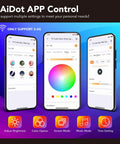 App control interface for HDMI 2.0 Sync LED Backlights For 65 To 90 Inch TVs Lit 4K 60Hz Ambient Light Strips WiFi RGB Color