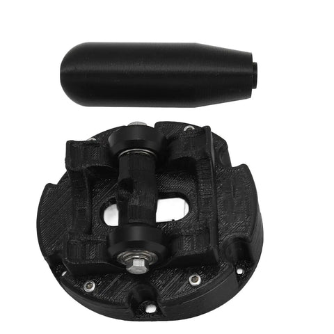 Sequential Shifter Mod Plate For TH8A USB Racing Wheel Adapter with black aluminum plate and gear knob