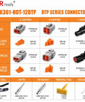 Deutsch Connector Kit With DTP 2 And 4 Pin Waterproof Automotive Plug Set, DTHD 1 Pin Male Female Connectors displayed in grid