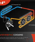 Diagram of Rear AC Evaporator Core Compatible With Honda Fit 2009-2014 L4 1.5L showing cooling components and pathways.