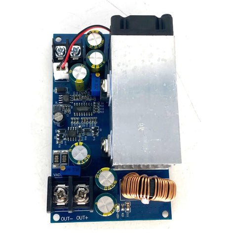 600W 25A Step Down Adjustable Power Module DC To DC Buck Converter with CC CV Regulation, top view showing components.