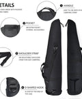 Soft Rifle Case With Adjustable Shoulder Sling And External Pocket Durable 44 Inch Long Gun Case For Shotguns And Scoped Rifles