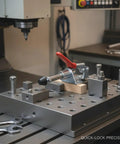 Steel Push Pull Toggle Clamp Serving Up Quick Release Workholding For Woodworking And Welding Jigs on metal work surface.