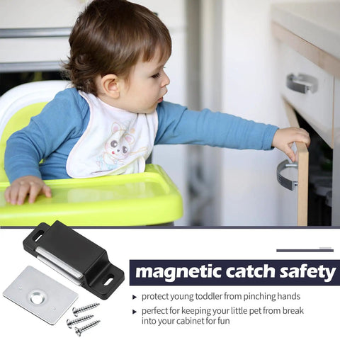 24 Pack Cabinet Magnets Heavy Duty Magnetic Door Catch 15Lb Zinc Cabinet Magnets For Kitchen Closures with child safety