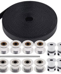 5M GT2 Timing Belt Kit For 3D Printers With 15mm Wide Belt Four 20 Tooth 5mm Bore Pulleys And Four 20 Tooth Bore 5mm Idlers