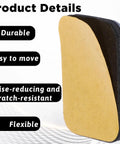 Close-up of a Heavy Duty Self Adhesive Furniture Sliders For Carpets 16 Pack 1.4 By 1 Inch Rectangle Glide Pad, showcasing durable material.