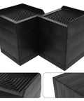 2 Pack Silicone Furniture Pads For Table And Chair Legs Square 3.35 Inch Nonslip Noise Reducing Foot Pads Black Color