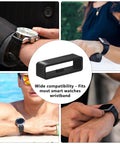 6 Pack Watch Band Keepers Silicone Retainer Rings For 16mm, 18mm, 20mm, 22mm, 24mm, 26mm Straps Replacement Fasteners For Smart Sport Watches Black