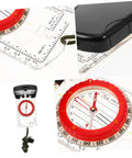 Portable Compass With Mirror Ruler For Hiking And Orienteering, Lightweight Outdoor Navigation Tool close-up