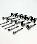 Forstner bit set, 16-piece with multi-sided hex shank for wood drilling