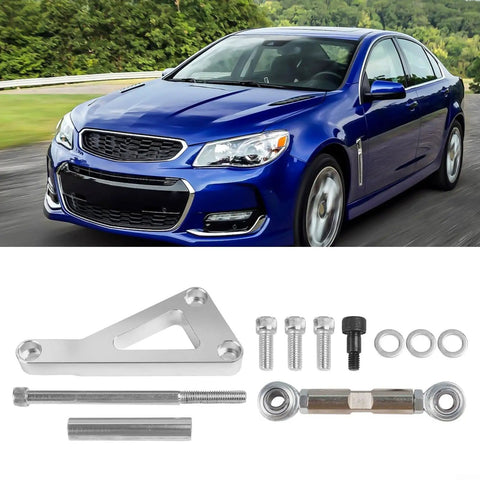Premium Sbc Alternator Bracket Kit Fits Chevy 350 V8 Long Water Pump Serpentine Belt Setup Robust Silver Metal Heavy Duty Mounting Hardware Perfect For Hot Rods And Cams. Silver aluminum bracket kit with bolts, washers, and adjuster for Chevy 350 long water pump.