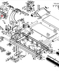 Mid Cross Bar Replacement for TCS800 CS800 XCS800 RCS800 Treadmills, Keeps Your Frame Solid and Rollin, Structural Support Component, OEM Part 9CT0014A, Easy Fit, Durable Fitness Upgrade exploded treadmill parts diagram