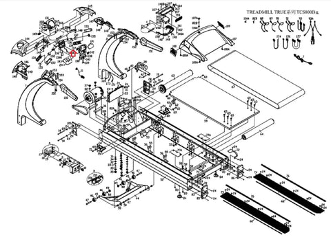 Mid Cross Bar Replacement for TCS800 CS800 XCS800 RCS800 Treadmills, Keeps Your Frame Solid and Rollin, Structural Support Component, OEM Part 9CT0014A, Easy Fit, Durable Fitness Upgrade exploded treadmill parts diagram