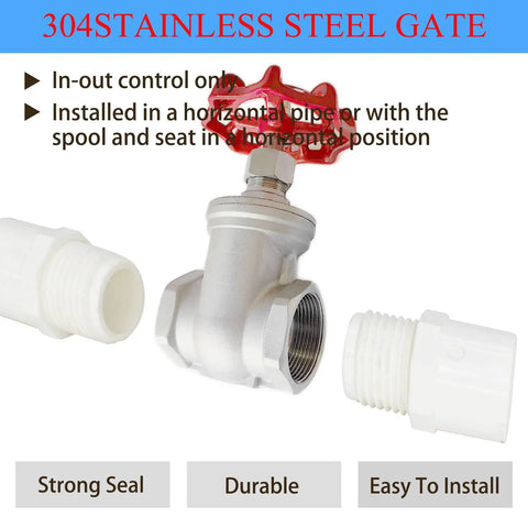 304 Stainless Steel Gate Valve DN15 Built To Last One Half Inch NPT Rotary Globe Valve for piping systems.