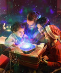 Family enjoying Lit Star Projector Galaxy Night Light With Remote And Timer For Bedroom Gaming Room Home Party Ocean Wave Projection