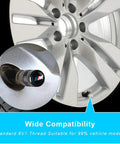 Universal Tire Valve Stem Caps Set For Any Ride Aluminum Alloy Corrosion Resistant Air Valve Covers on car wheel