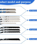Jigsaw blades set, 10-piece assorted T-shank blades for wood and metal cutting, Amazon brand.