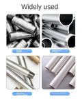 Iron, stainless steel, aluminum, and plastic pipes displayed for Hella Reliable Electric Pipe Threader And Portable Tapping Machine 110V 230V.