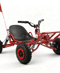 Off Road Gas Powered Go Kart With 63cc 2 Stroke Engine, 2.2HP, Top Speed 25MPH, steel frame, all terrain tires, red design