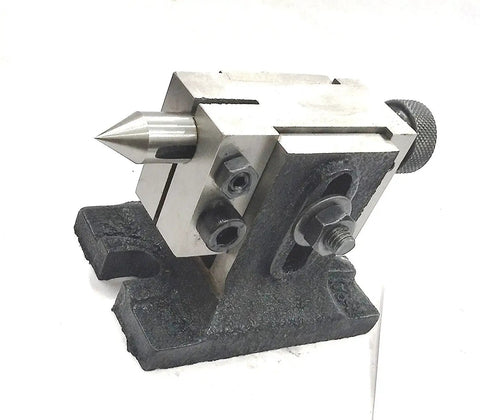 Tailstock component of Beefy 3 Inch 80mm Rotary Milling Table With 80mm Round Vise And Fixing T Nuts Bolts Tailstock Compatible M6 Clamp Kit