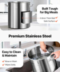 42 Quart Stainless Steel Stock Pot With Strainer, Lid And Handles, Heavy Duty Commercial Grade, Sanded Finish, in kitchen sink