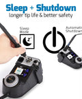 Micro Soldering Kit With 5 C210 Tips, Pro Grade Precision Soldering Station featuring sleep mode and auto shutdown, handheld use