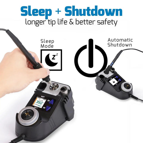 Micro Soldering Kit With 5 C210 Tips, Pro Grade Precision Soldering Station featuring sleep mode and auto shutdown, handheld use