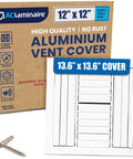 12x12 Aluminum Four Way Air Flow HVAC Vent Cover For Walls And Ceilings with box and installation screws