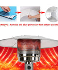 Patio Heater Reflector Shield Top Aluminum Dome For Outdoor Propane Heaters 33 Inch Diameter Round Replacement Part
