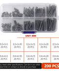 Mini 304 Stainless Steel Compression Springs Kit 0.3-0.4mm, 600 Pieces in assorted sizes, clear box compartment view