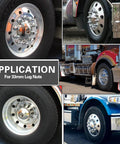 33mm Chrome Lug Nut Covers Push On For Semi Trucks ABS Chrome Plastic Bullet Flanged Lug Nut Covers Pack Of 20 Rustproof