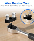 Heavy Duty Wire Bender Tool For Cable Wiring Electrical Services, compatible with standard half inch ratchet.